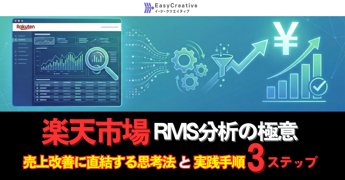 楽天市場RMS分析の極意｜売上改善に直結する思考法と実践3ステップを紹介します！