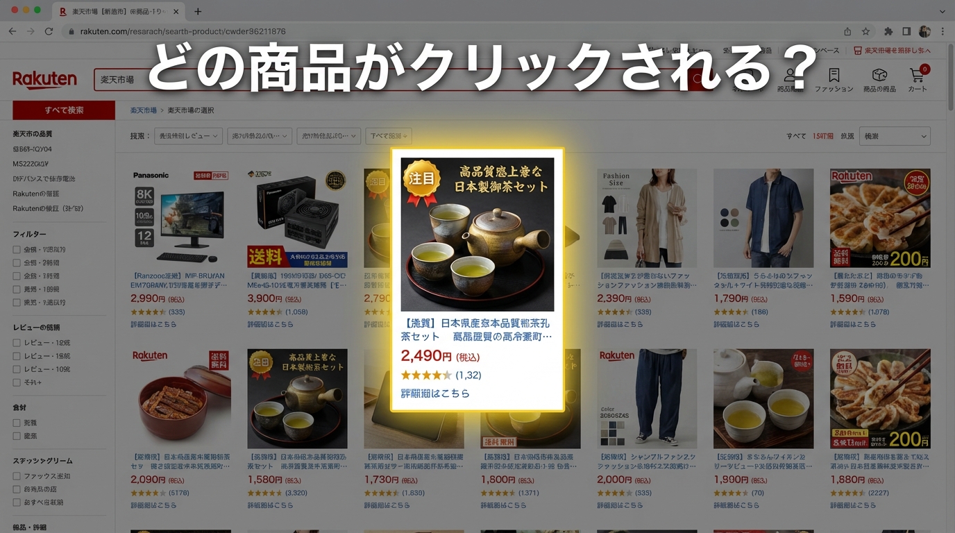 楽天市場のクリック率（CTR）を上げる方法｜サムネイル改善でCTR45%アップした実例