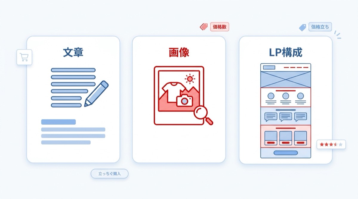 楽天商品ページを構成する3要素(文章・画像・LP構成)