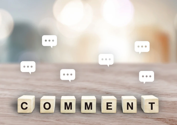 「COMMENT」の文字ブロック