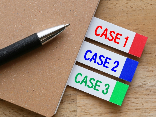 CASE1〜CASE3と書かれた付箋