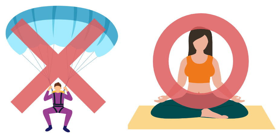 ヨガをする人のイラスト