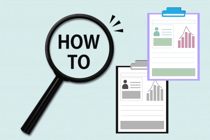 「HOW　TO」の文字と面接評価シート