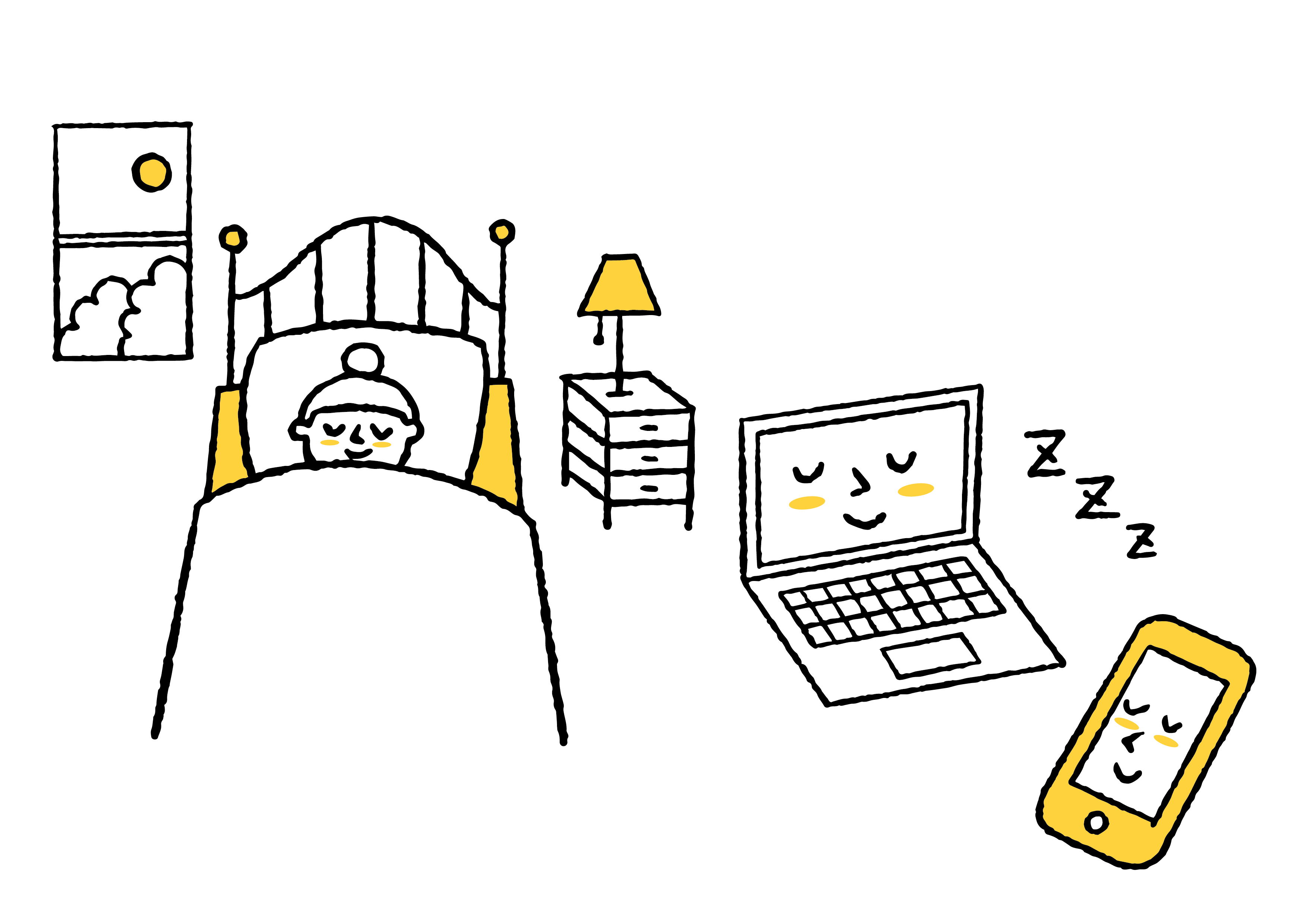 熟睡する人のイメージ