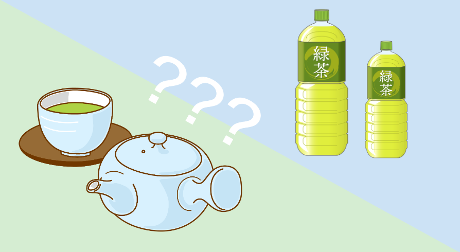 ペットボトルの緑茶のイメージ
