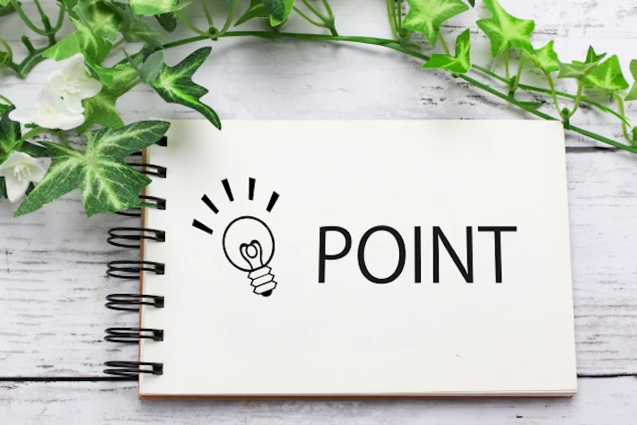 「POINT」と書かれたスケッチブック