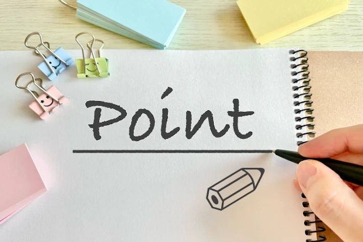 「Point」と書かれたスケッチブック