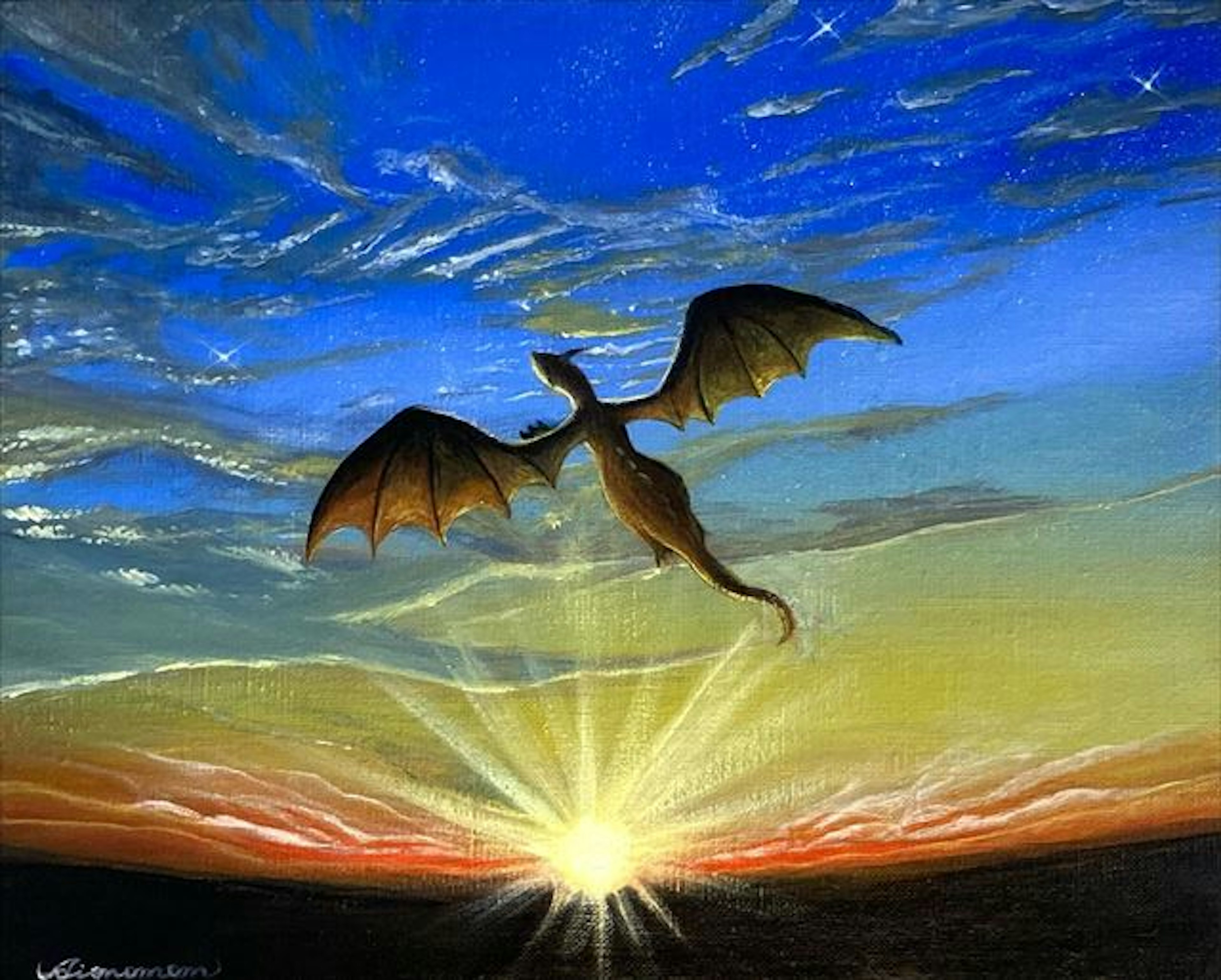 Dragon in Sunrise