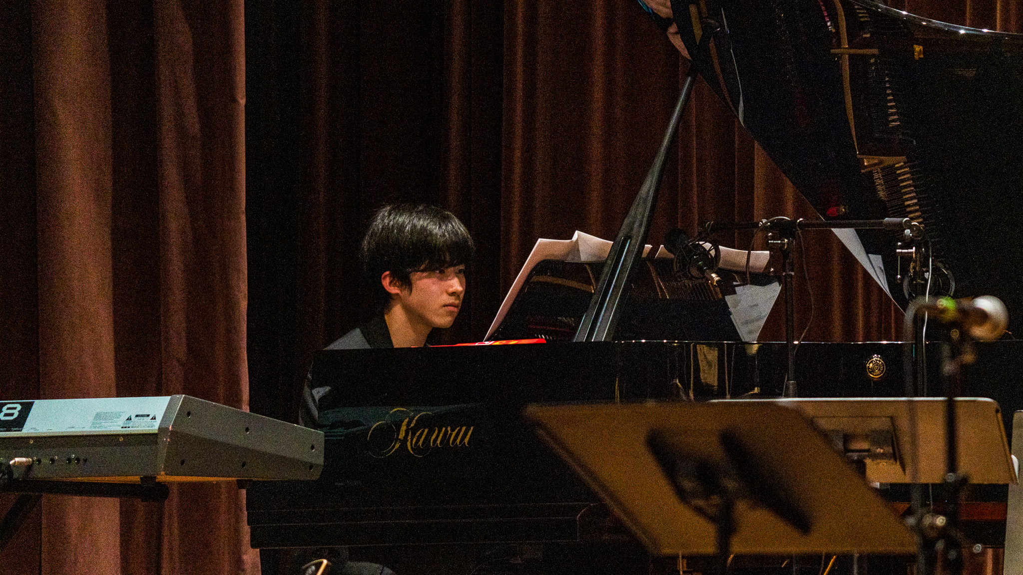 Ikarashi played piano, keyboards, pianica, guitar, and arranged music.