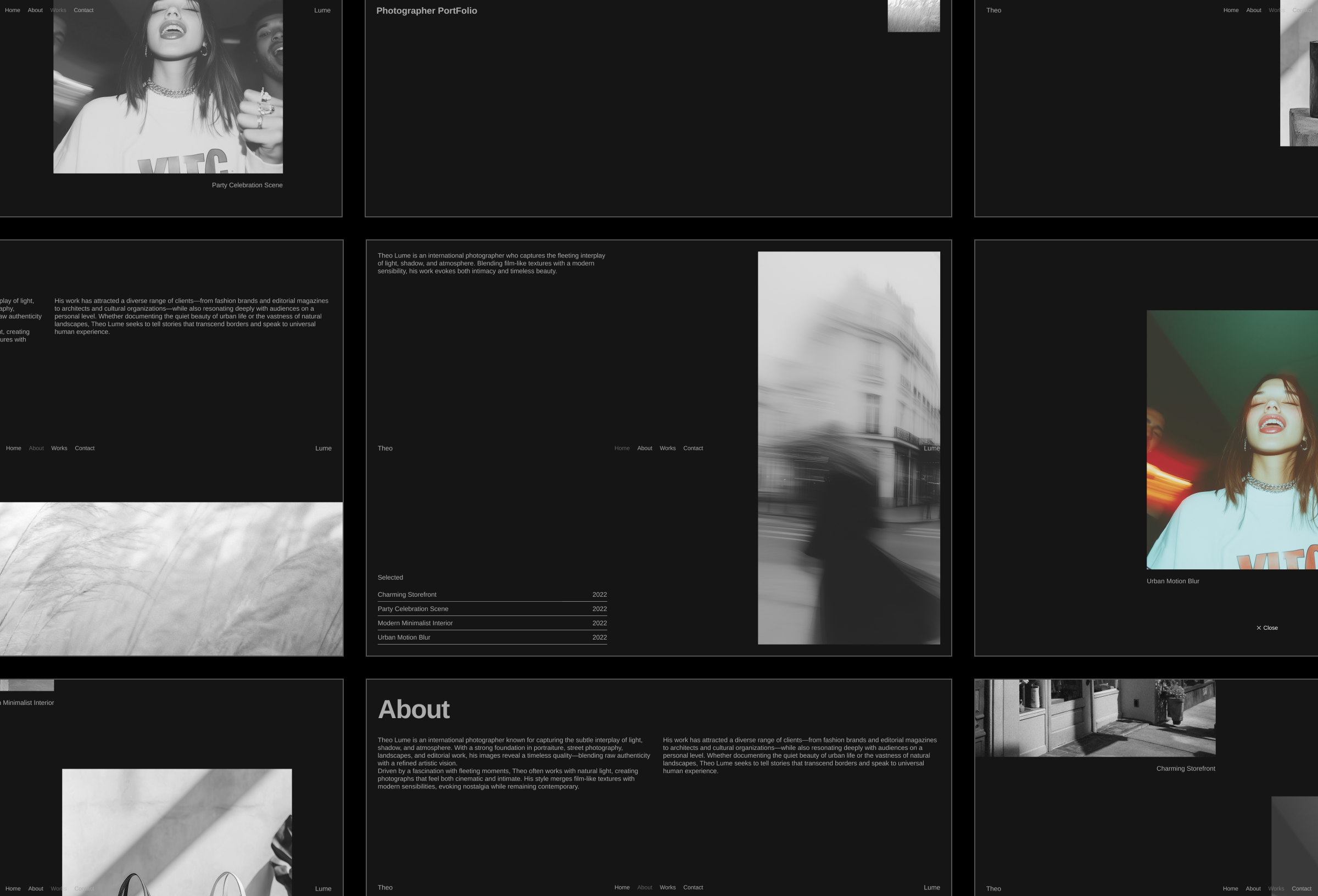 【期間限定】フォトグラファーサイトデザインカンプ配布について【架空サイト】の画像