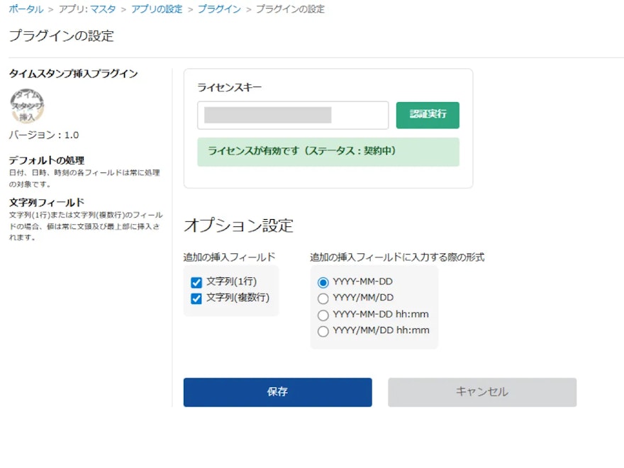 タイムスタンプ挿入プラグイン_設定画面_01