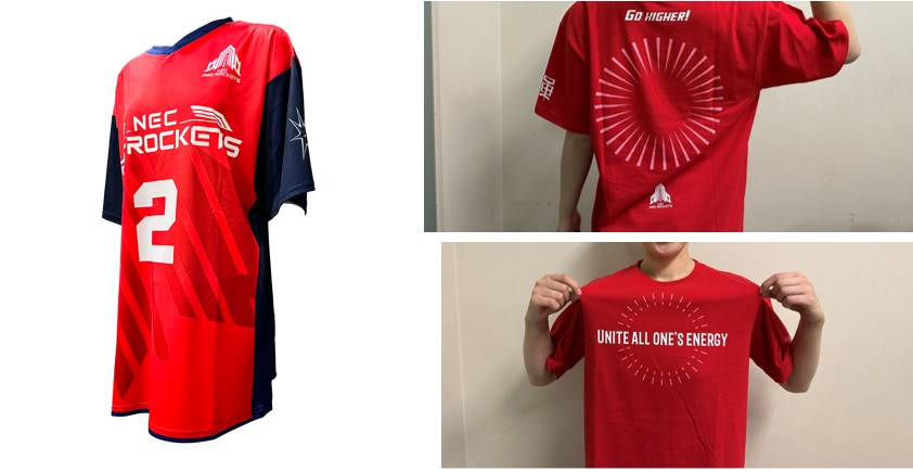 NECレッドロケッツ 選手サイン入り Tシャツ 1/25追記)vs久光スプリングス 1/28(土)29(日)大田区総合体育館にて激突