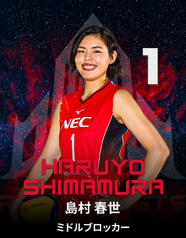 NEC RED ROCKETS 島村春世選手直筆サイン入りユニフォーム