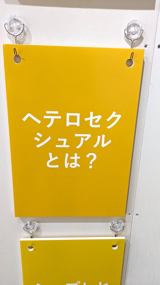 「ヘテロセクシュアルとは？」と書かれた単語カード。