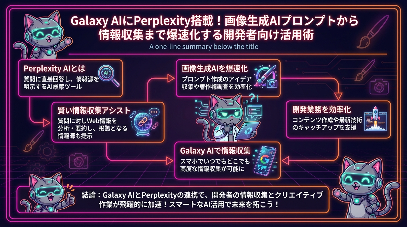 Galaxy AIにPerplexity搭載！画像生成AIプロンプトから情報収集まで爆速化する開発者向け活用術
