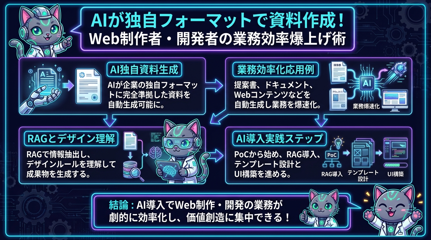 AIが独自フォーマットで資料作成！Web制作者・開発者の業務効率爆上げ術