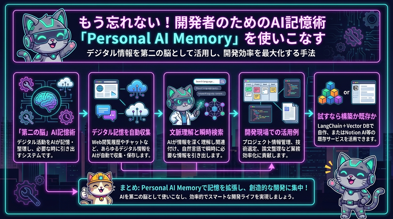 もう忘れない！開発者のためのAI記憶術「Personal AI Memory」を使いこなす