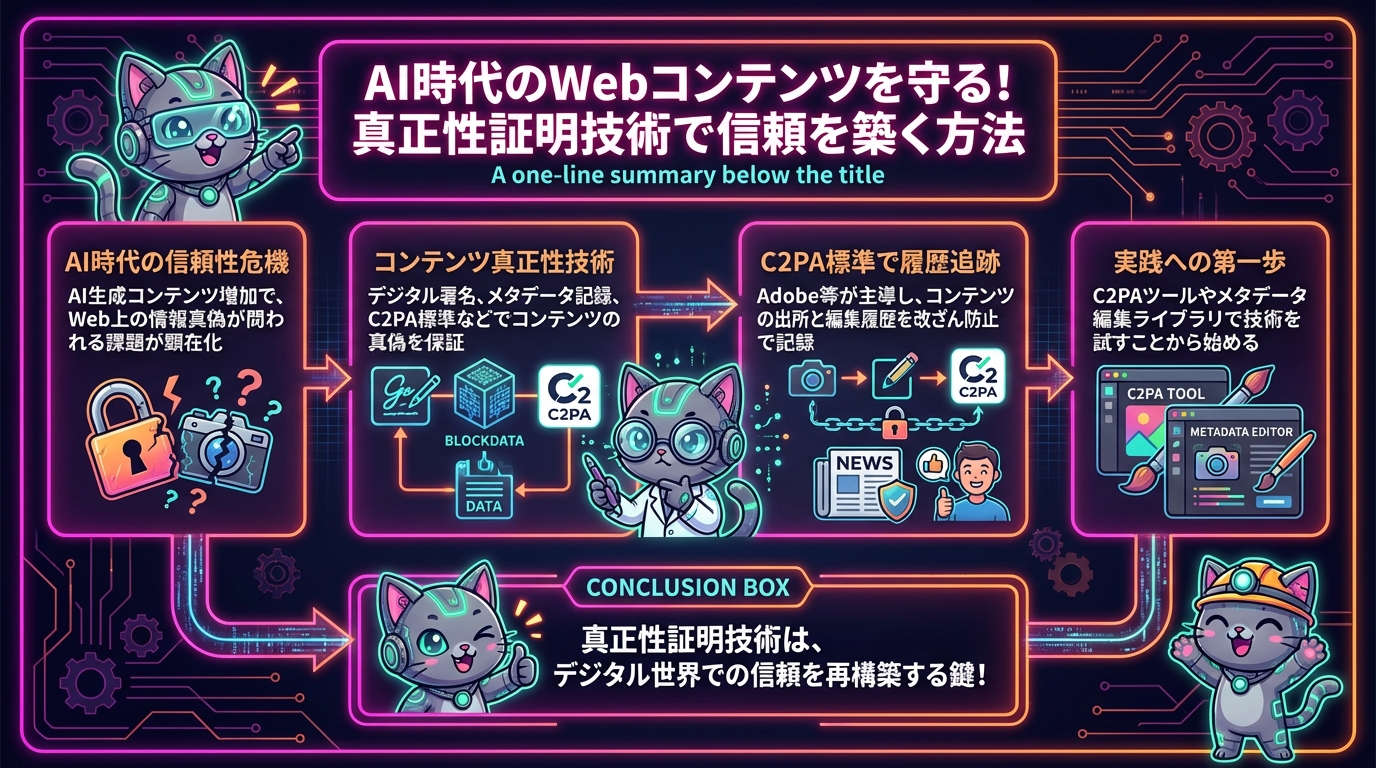 AI時代のWebコンテンツを守る！真正性証明技術で信頼を築く方法