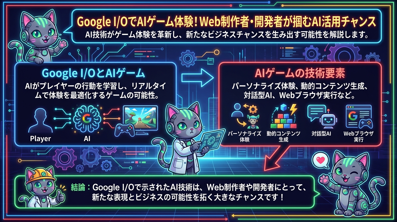 Google I/OでAIゲーム体験！Web制作者・開発者が掴むAI活用チャンス