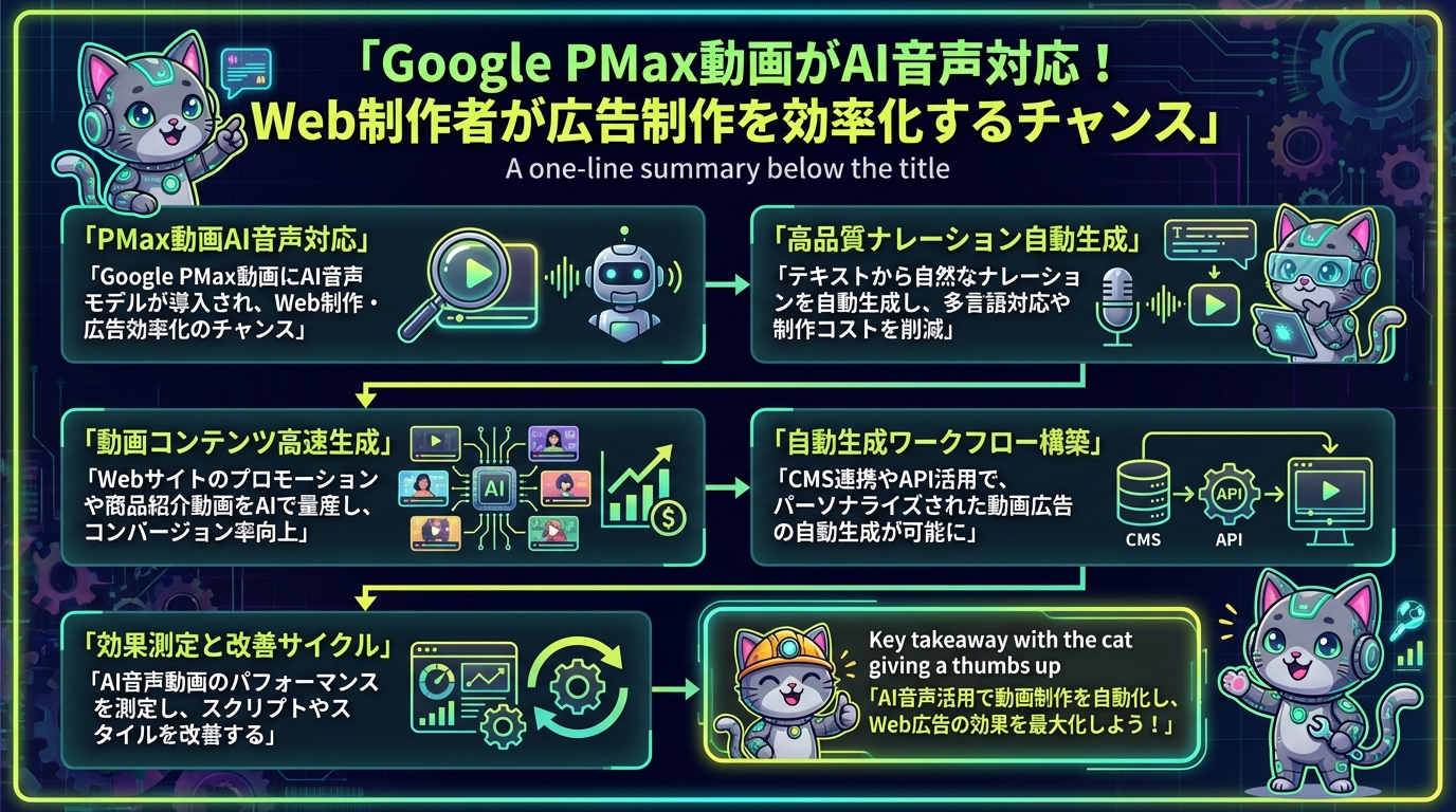 Google PMax動画がAI音声対応！Web制作者が広告制作を効率化するチャンス