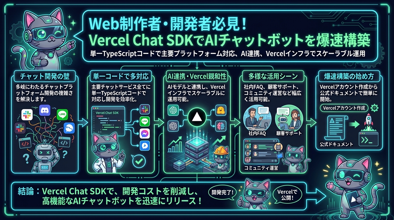 Web制作者・開発者必見！Vercel Chat SDKでAIチャットボットを爆速構築