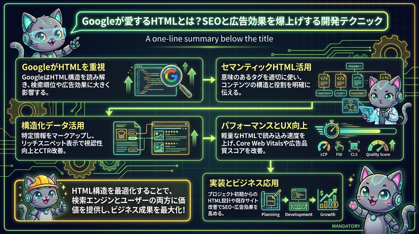 Googleが愛するHTMLとは？SEOと広告効果を爆上げする開発テクニック
