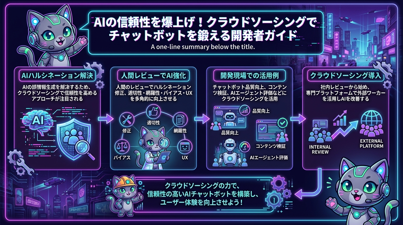 AIの信頼性を爆上げ！クラウドソーシングでチャットボットを鍛える開発者ガイド