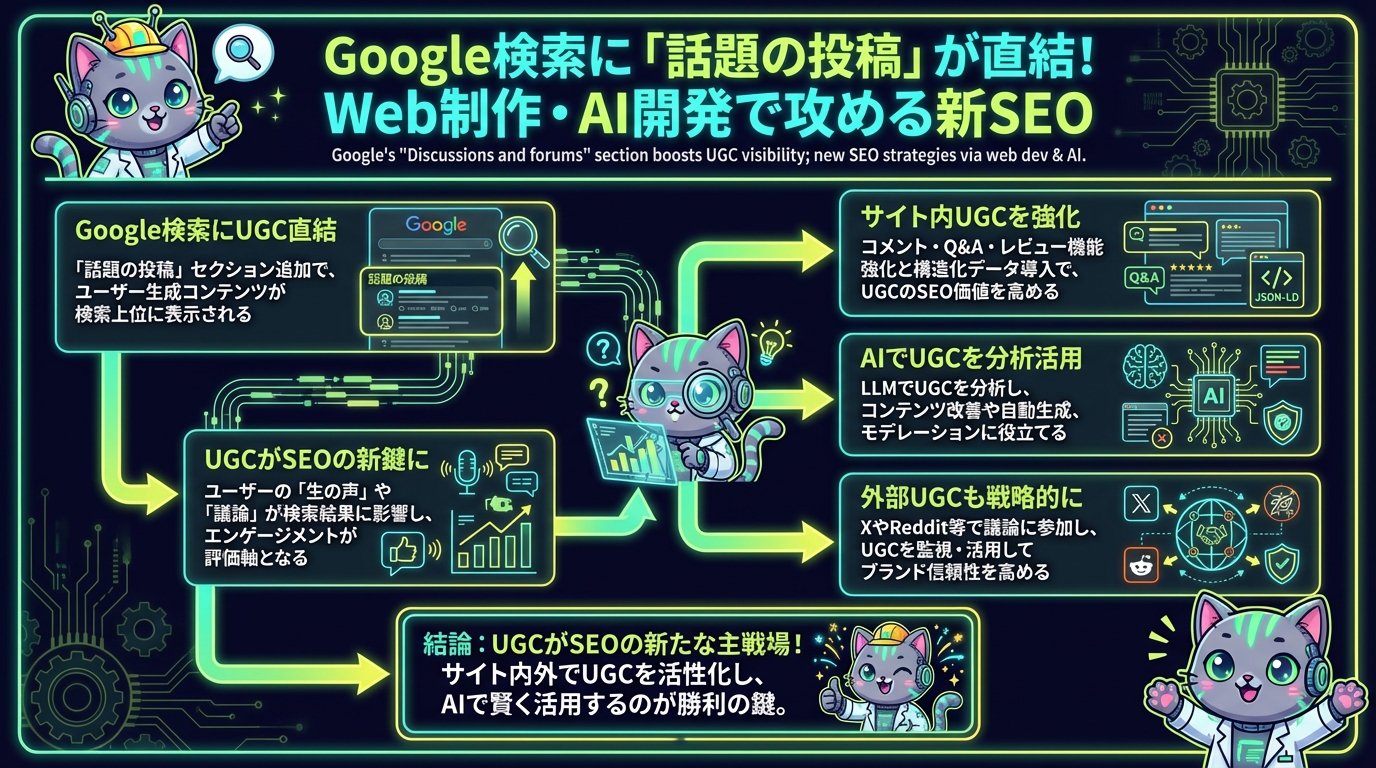 Google検索に「話題の投稿」が直結！Web制作・AI開発で攻める新SEO
