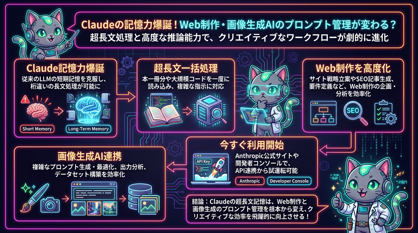 Claudeの記憶力爆誕！Web制作・画像生成AIのプロンプト管理が変わる？