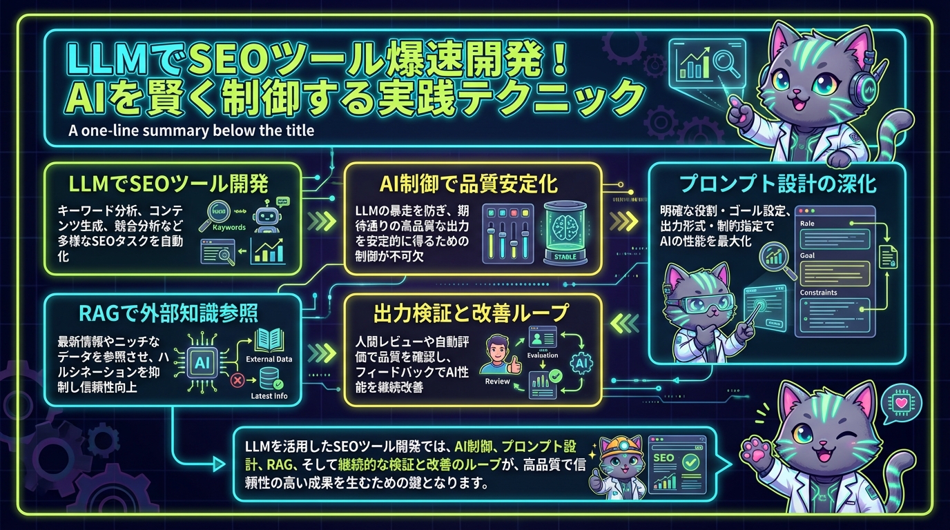 LLMでSEOツール爆速開発！AIを賢く制御する実践テクニック