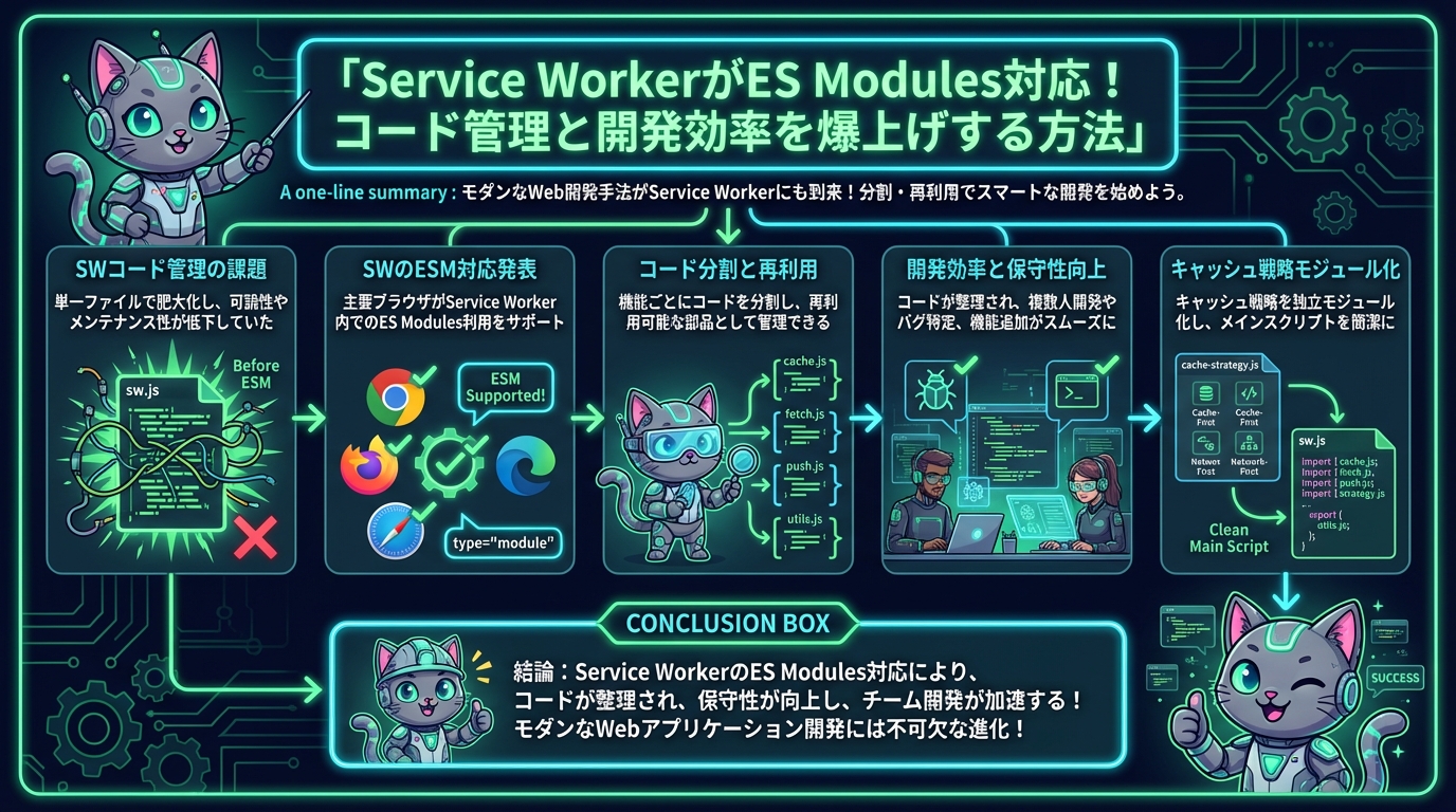 Service WorkerがES Modules対応！コード管理と開発効率を爆上げする方法