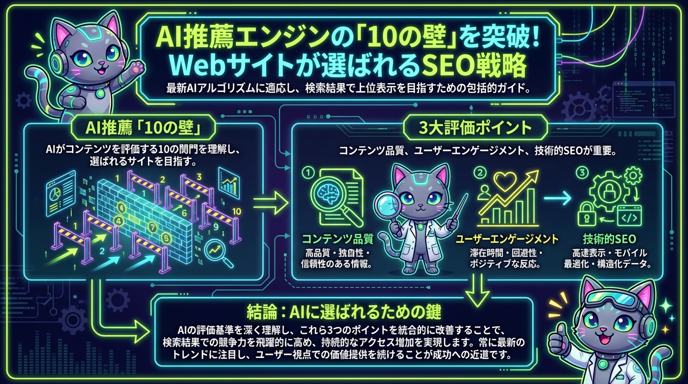 AI推薦エンジンの「10の壁」を突破！Webサイトが選ばれるSEO戦略