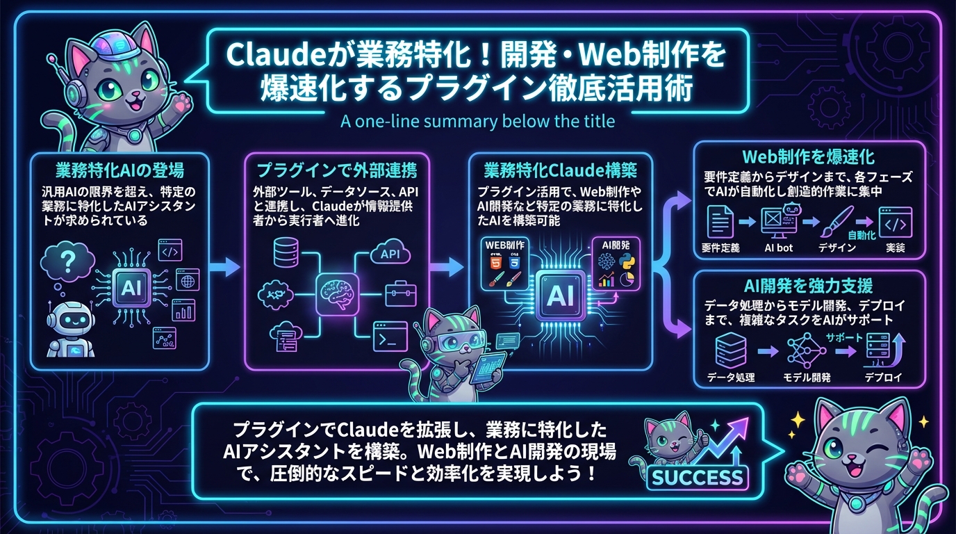 Claudeが業務特化！開発・Web制作を爆速化するプラグイン徹底活用術