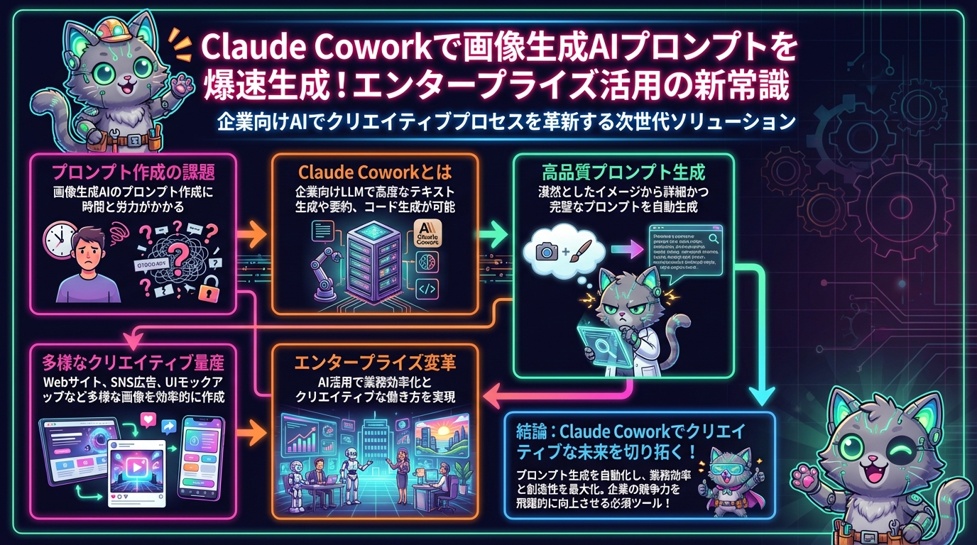 Claude Coworkで画像生成AIプロンプトを爆速生成！エンタープライズ活用の新常識