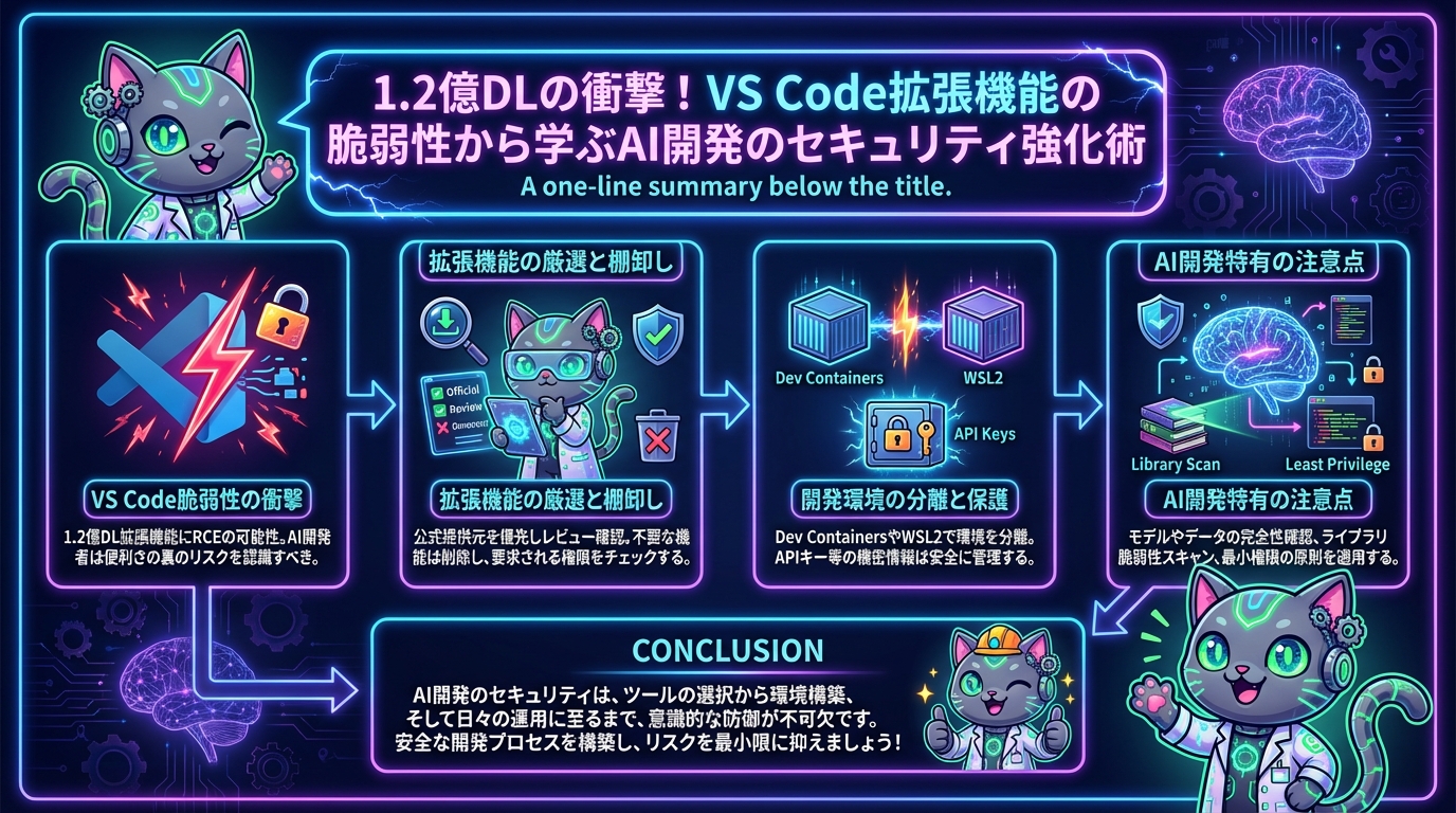 1.2億DLの衝撃！VS Code拡張機能の脆弱性から学ぶAI開発のセキュリティ強化術