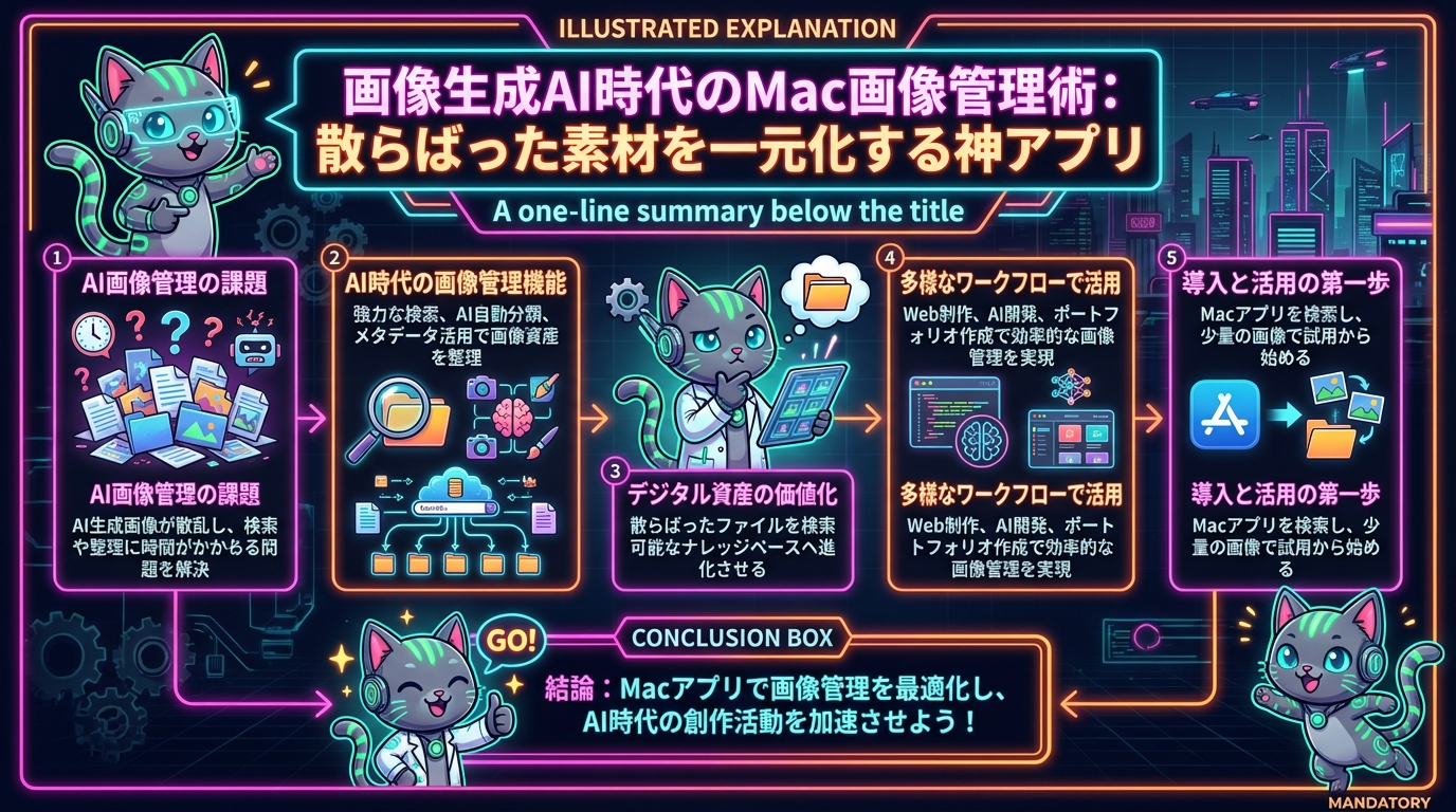 画像生成AI時代のMac画像管理術：散らばった素材を一元化する神アプリ