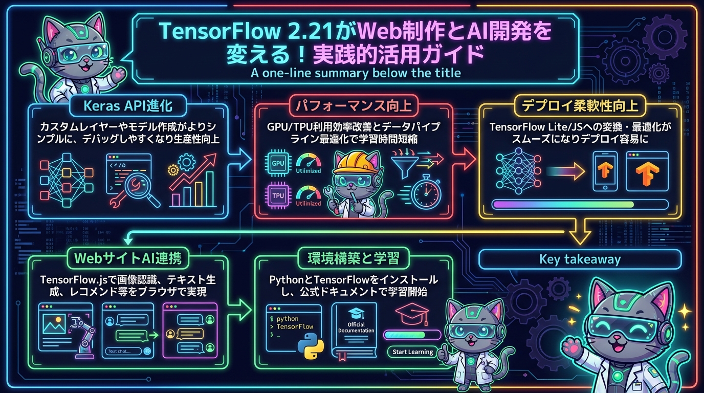 TensorFlow 2.21がWeb制作とAI開発を変える！実践的活用ガイド