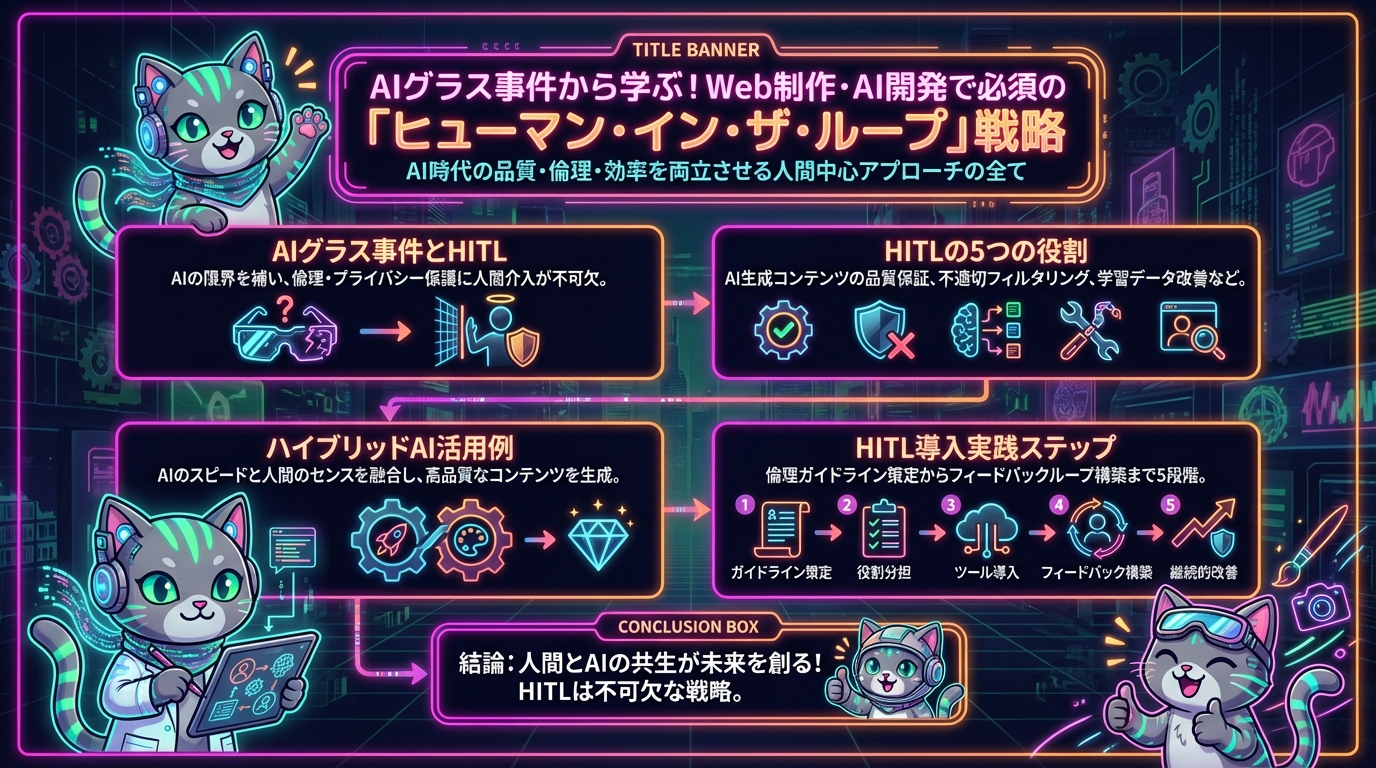 AIグラス事件から学ぶ！Web制作・AI開発で必須の「ヒューマン・イン・ザ・ループ」戦略