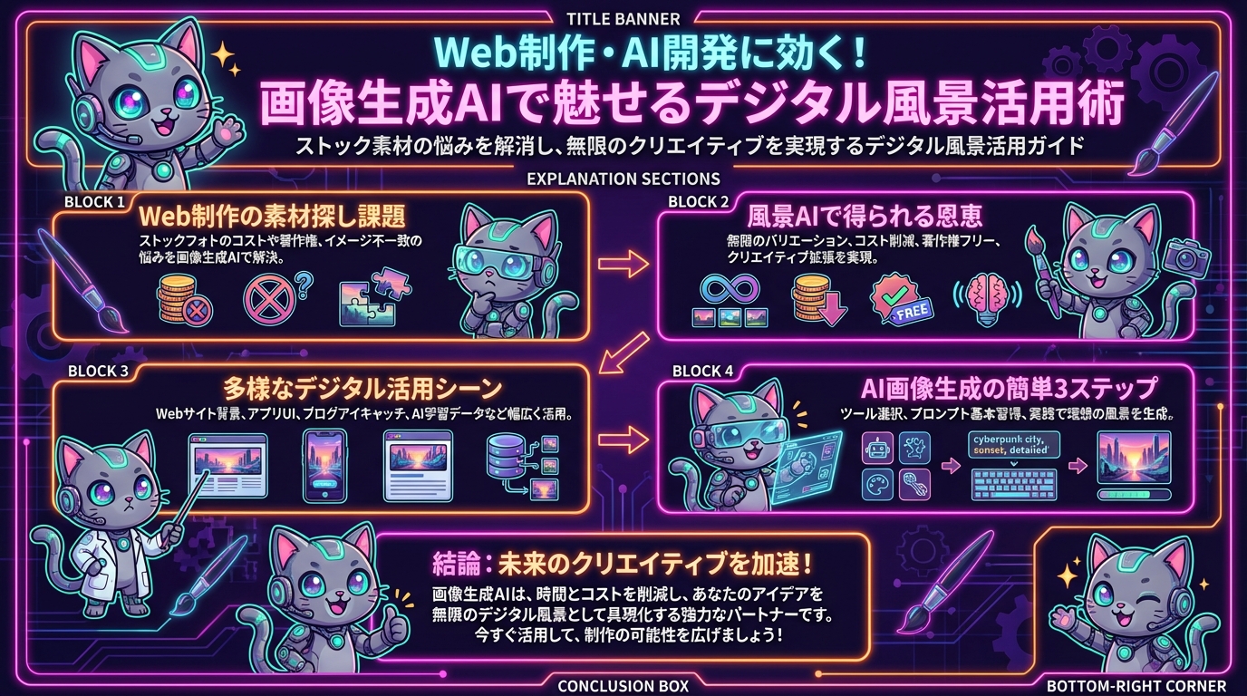 Web制作・AI開発に効く！画像生成AIで魅せるデジタル風景活用術
