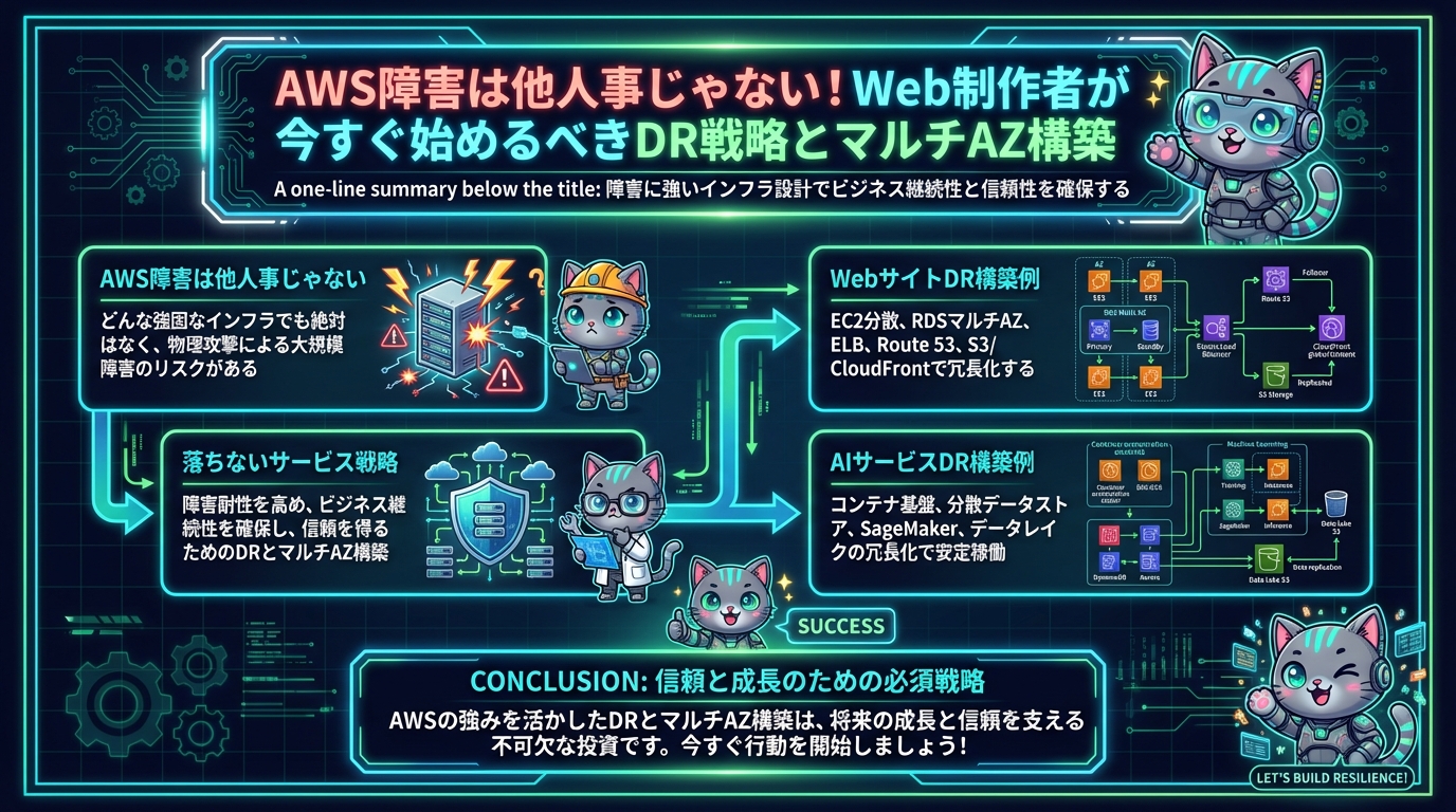AWS障害は他人事じゃない！Web制作者が今すぐ始めるべきDR戦略とマルチAZ構築