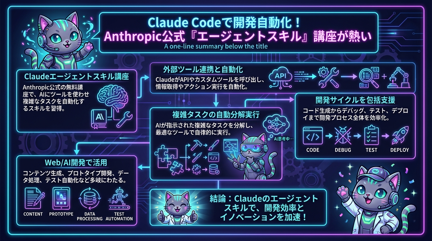Claude Codeで開発自動化！Anthropic公式『エージェントスキル』講座が熱い