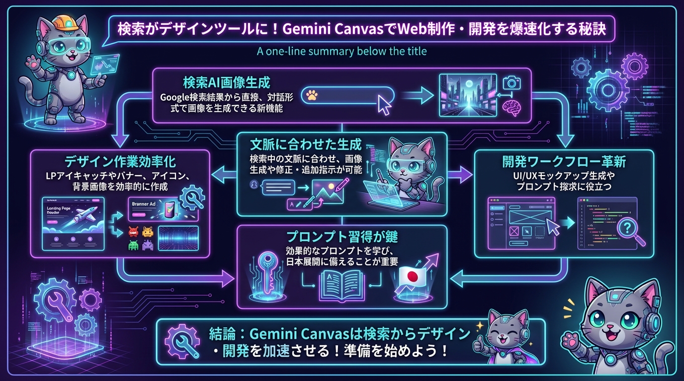 検索がデザインツールに！Gemini CanvasでWeb制作・開発を爆速化する秘訣