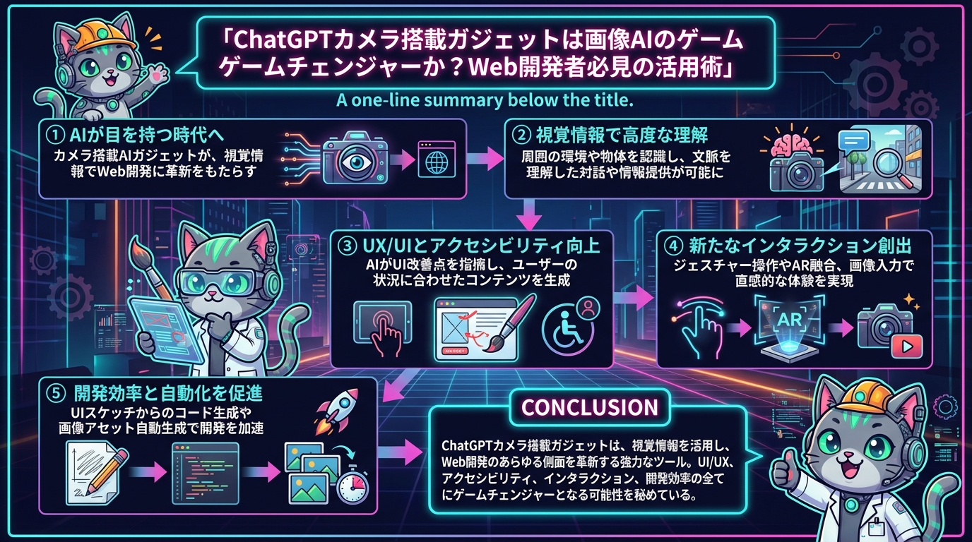 ChatGPTカメラ搭載ガジェットは画像AIのゲームチェンジャーか？Web開発者必見の活用術