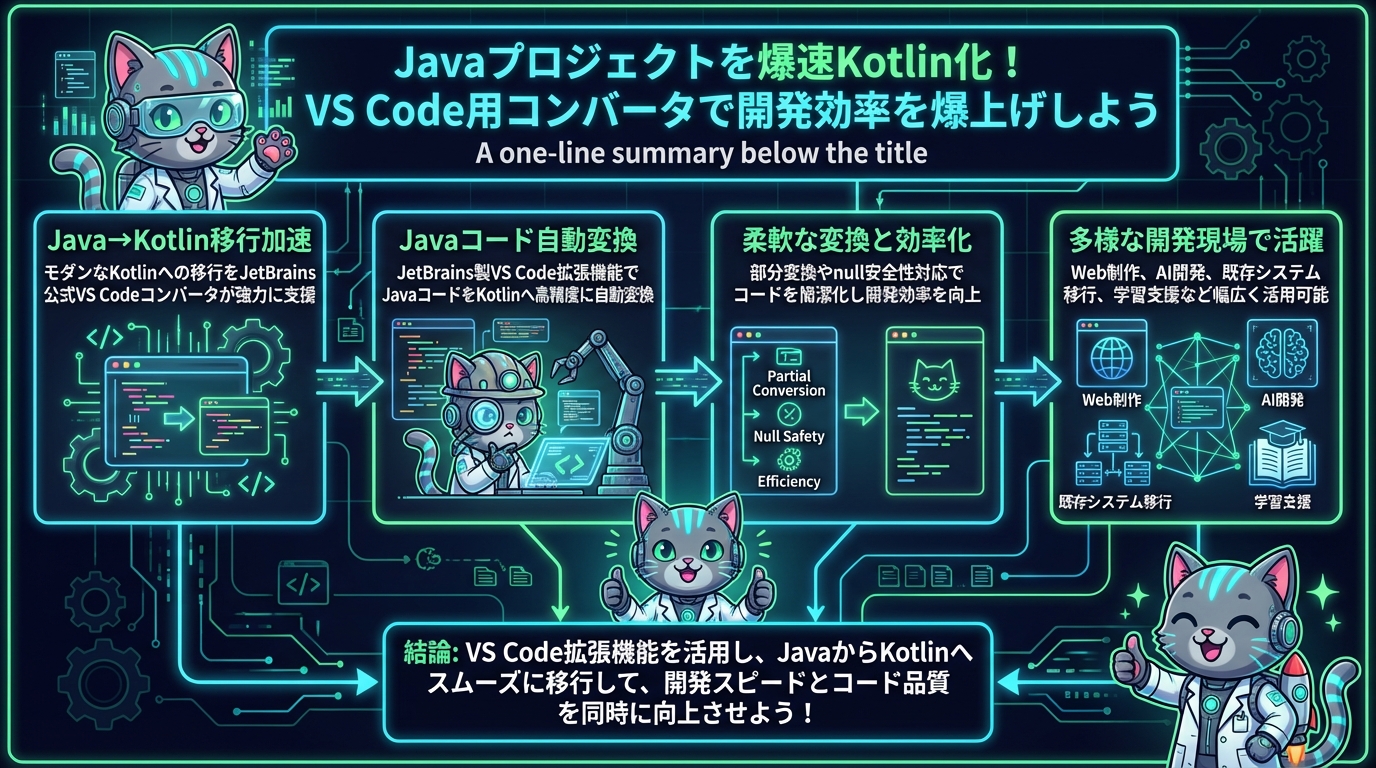 Javaプロジェクトを爆速Kotlin化！VS Code用コンバータで開発効率を爆上げしよう