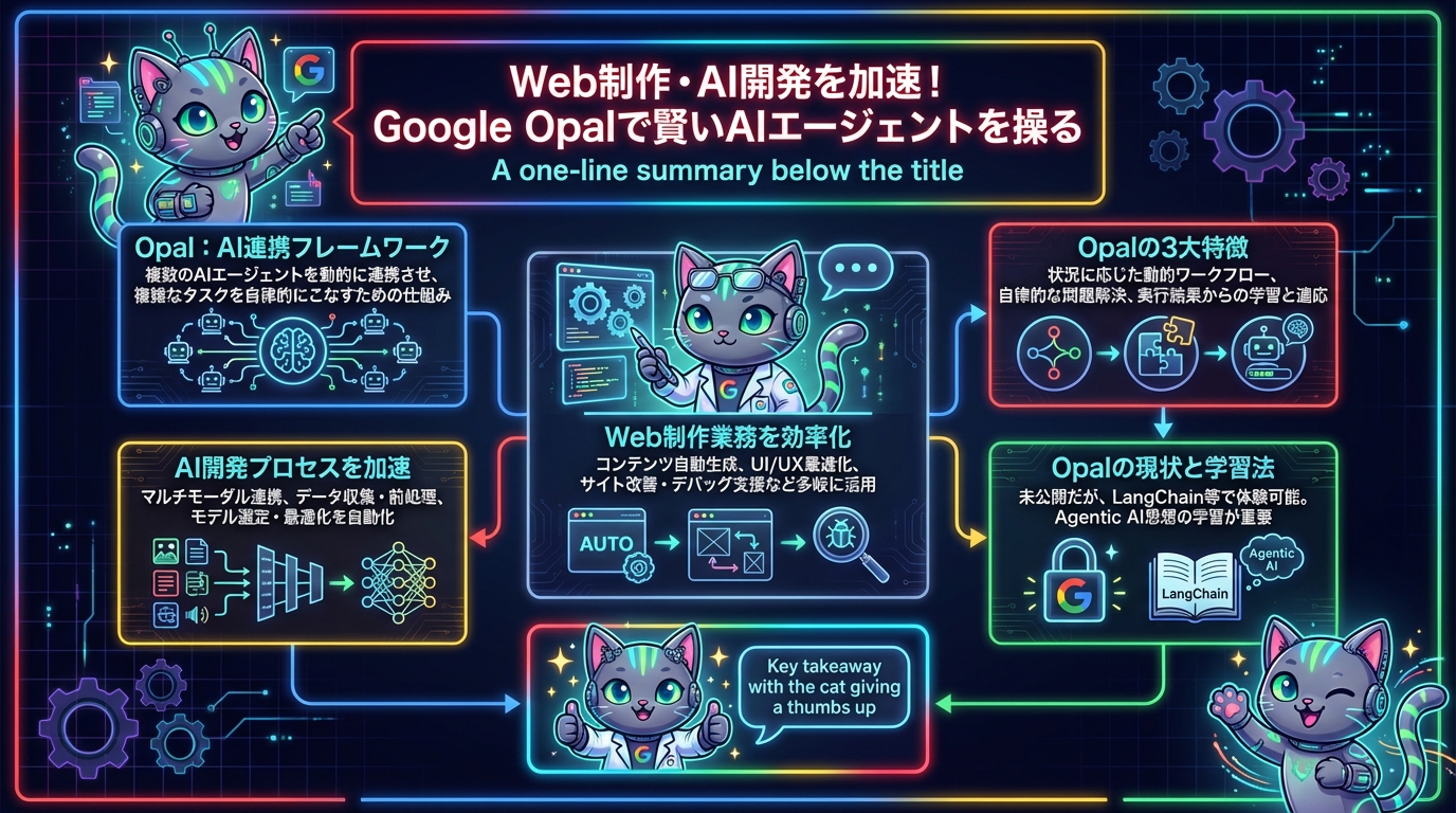 Web制作・AI開発を加速！Google Opalで賢いAIエージェントを操る