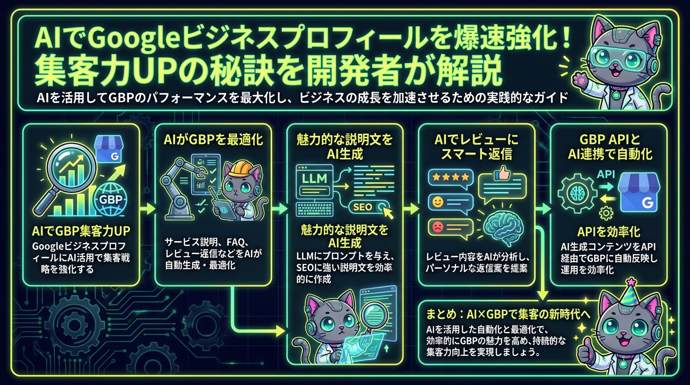 AIでGoogleビジネスプロフィールを爆速強化！集客力UPの秘訣を開発者が解説