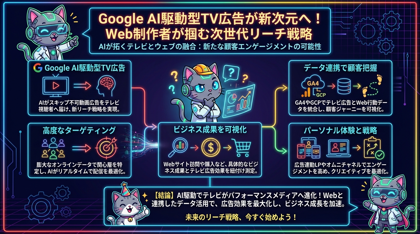 Google AI駆動型TV広告が新次元へ！Web制作者が掴む次世代リーチ戦略