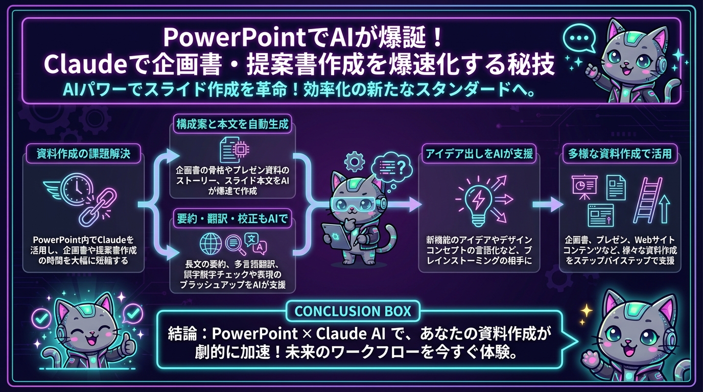 PowerPointでAIが爆誕！Claudeで企画書・提案書作成を爆速化する秘技