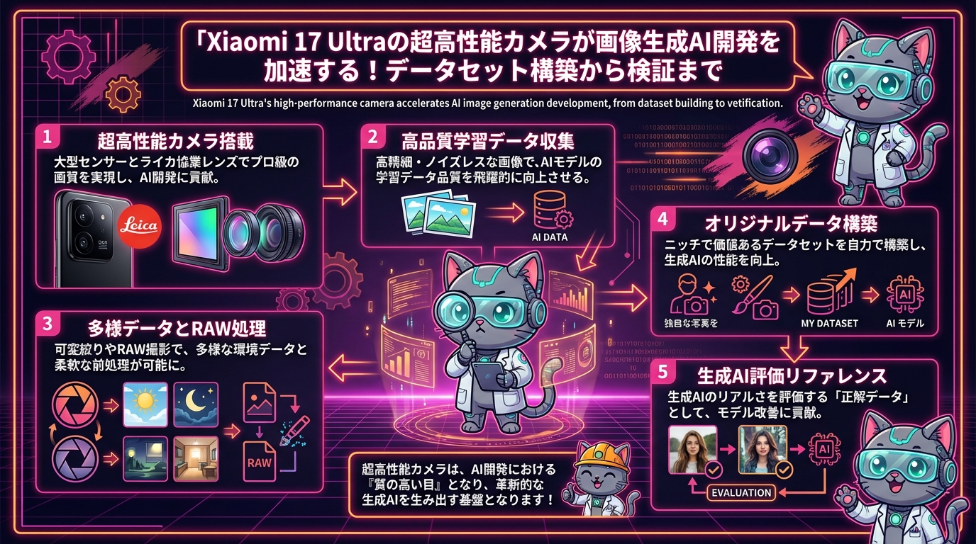 Xiaomi 17 Ultraの超高性能カメラが画像生成AI開発を加速する！データセット構築から検証まで