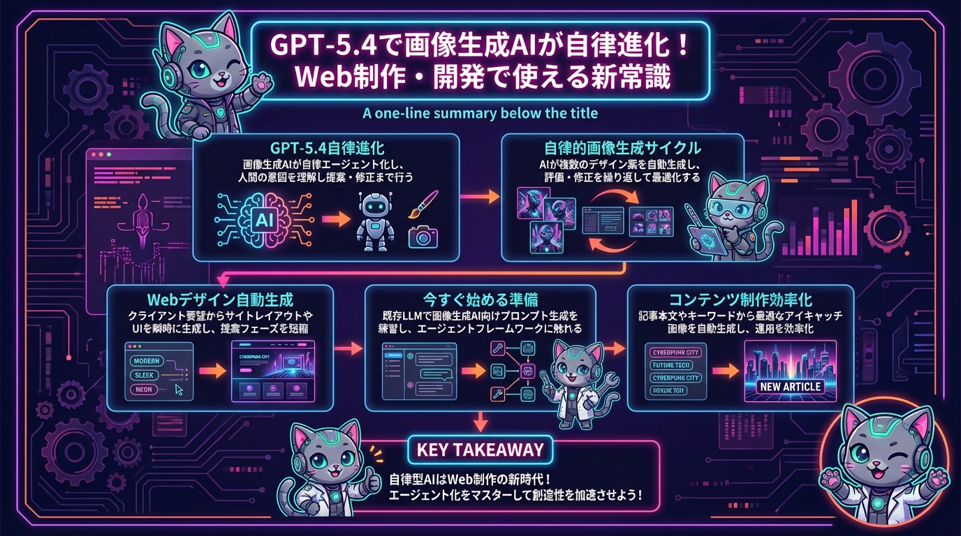 GPT-5.4で画像生成AIが自律進化！Web制作・開発で使える新常識